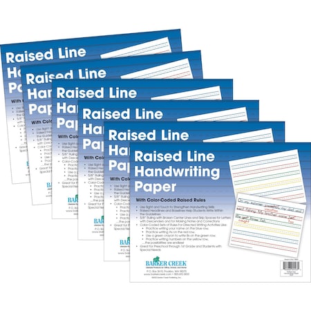 Barker Creek Raised Line Handwriting Paper, 300 sheets/Package 5503-06